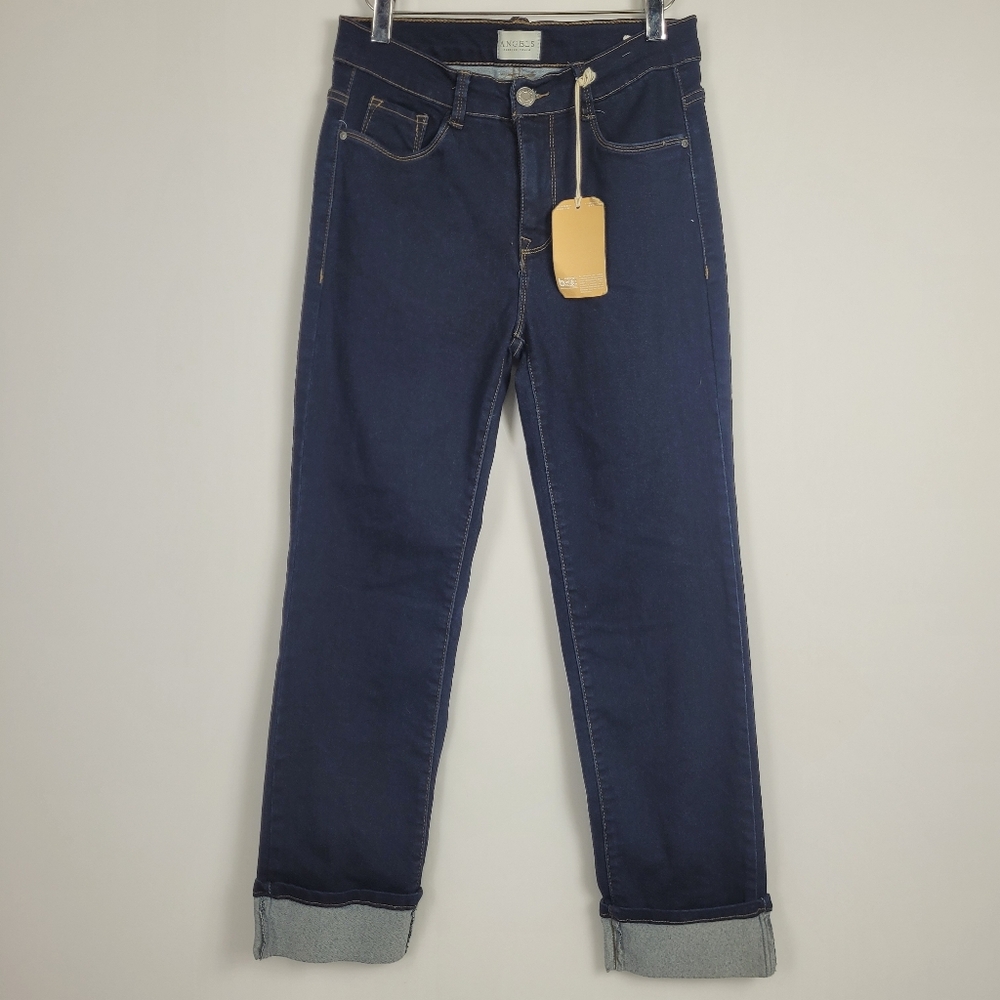 Angels Forever Young Ever Luxe Deep Cuff Straight Ankle Jeans Size 6/ 28